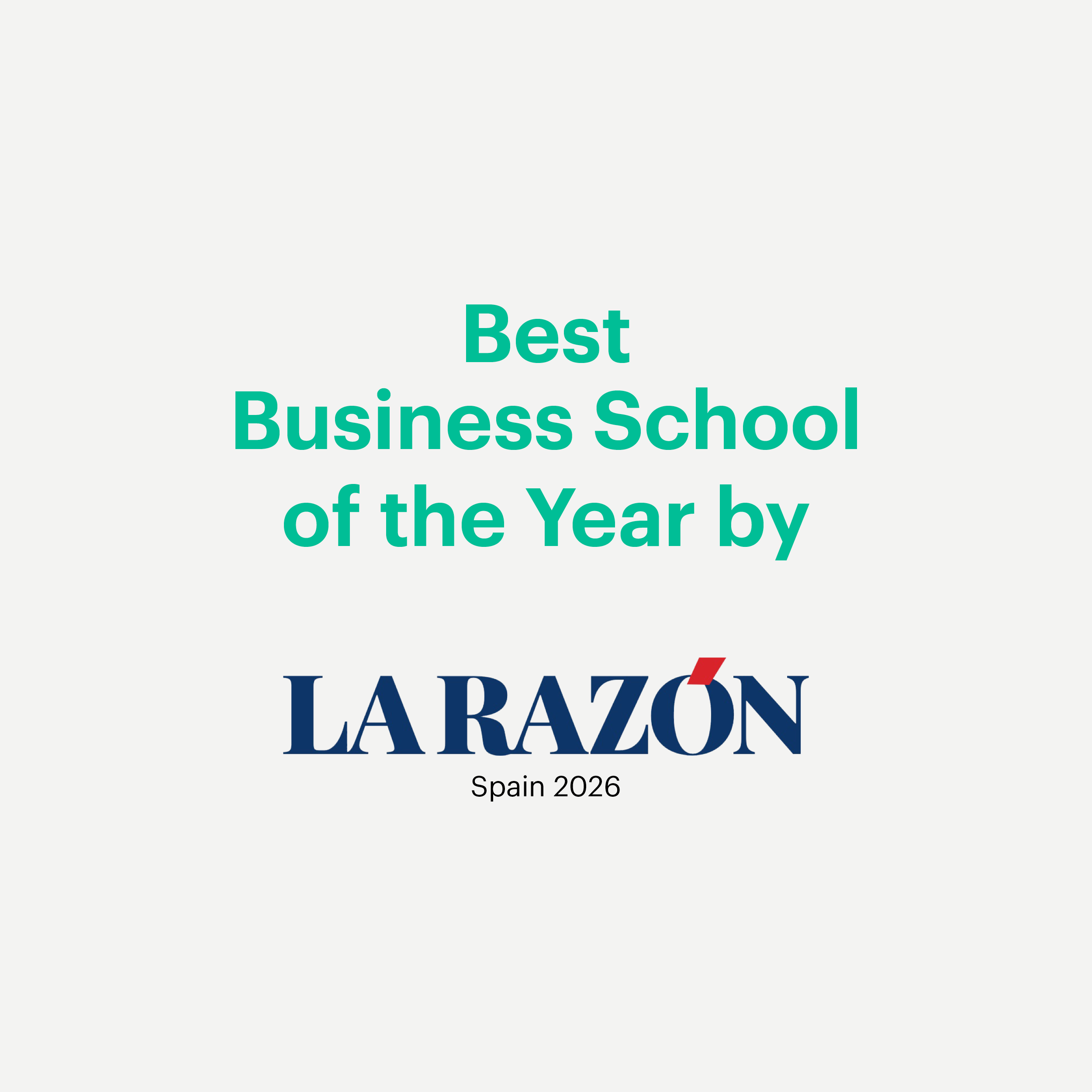 Best business school of the year